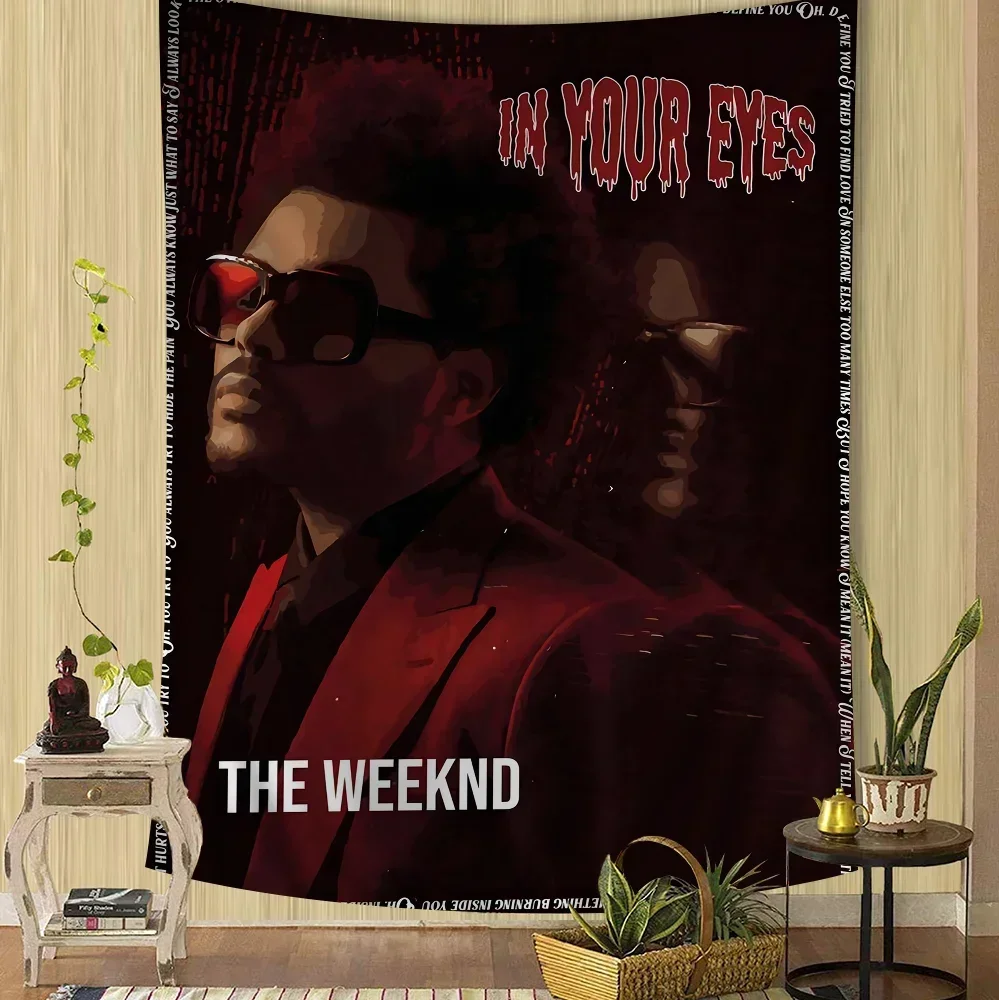 The Weeknd Tapestry Art Printing Art Science Fiction Room Home Decor Wall Art Decor