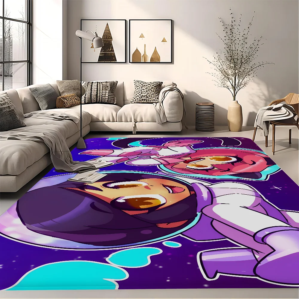 Cute Aphmau with Wings Long Rugs Cheaper Anti-slip Modern Living Room Balcony Printed Bedside Area Rugs