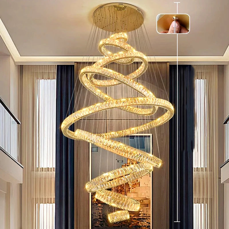 Modern home decor led lights pendant light lamps forstaircase Chandeliers for living room hanging light indoor lighting