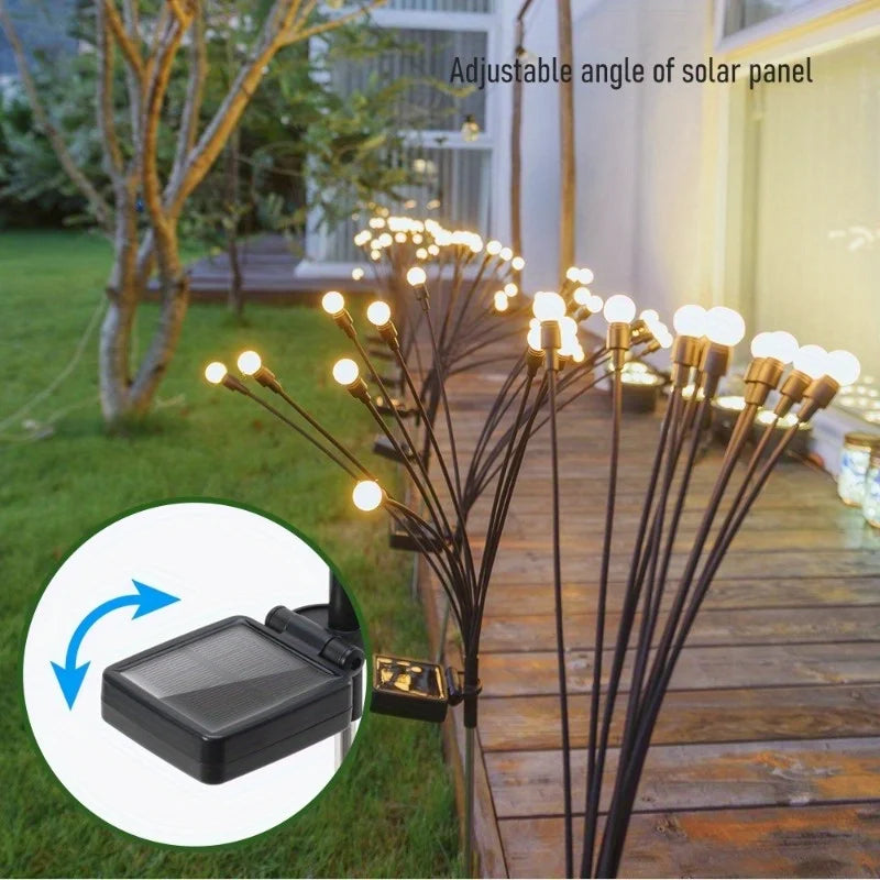 Solar outdoor lights, firefly lights, courtyard lights, ambient lights, garden decoration lights, waterproof lawn lights