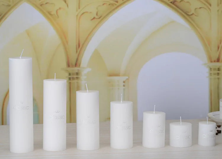 White Pillar Candles for Praying Household Candles for Emergency Nice Home Decor Several Sizes Optional Party Candles