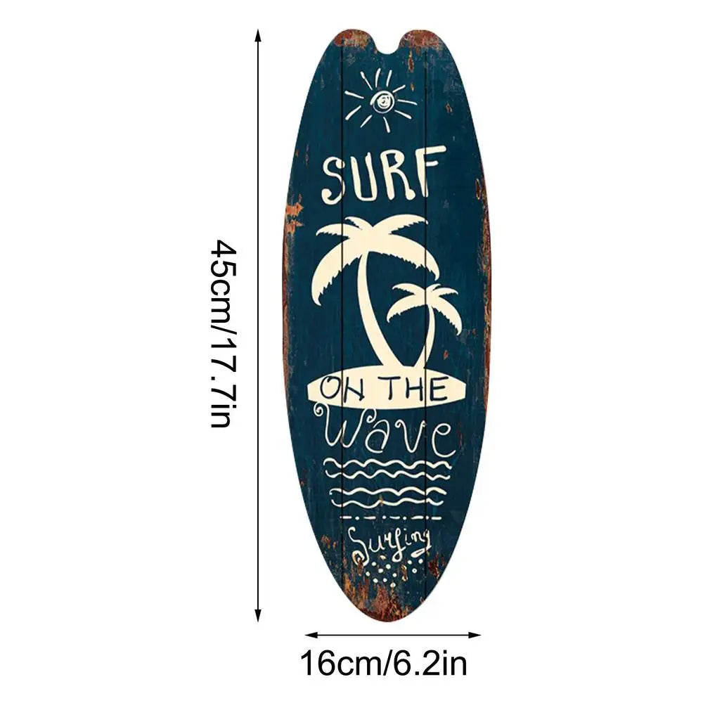 Surfboard Wooden Hanging Sign Ocean Decor Summer Decor Outdoor Decor Summer Theme Wall Decor Beach Signs for Home Cafe Bar Decor