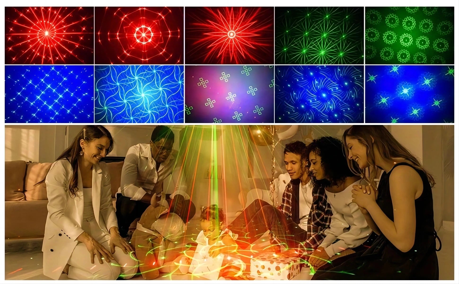 Party Lights DJ Disco Lights Remote Control Northern Lights Projection Lights Strobe Lights Family Party Decorative Lights