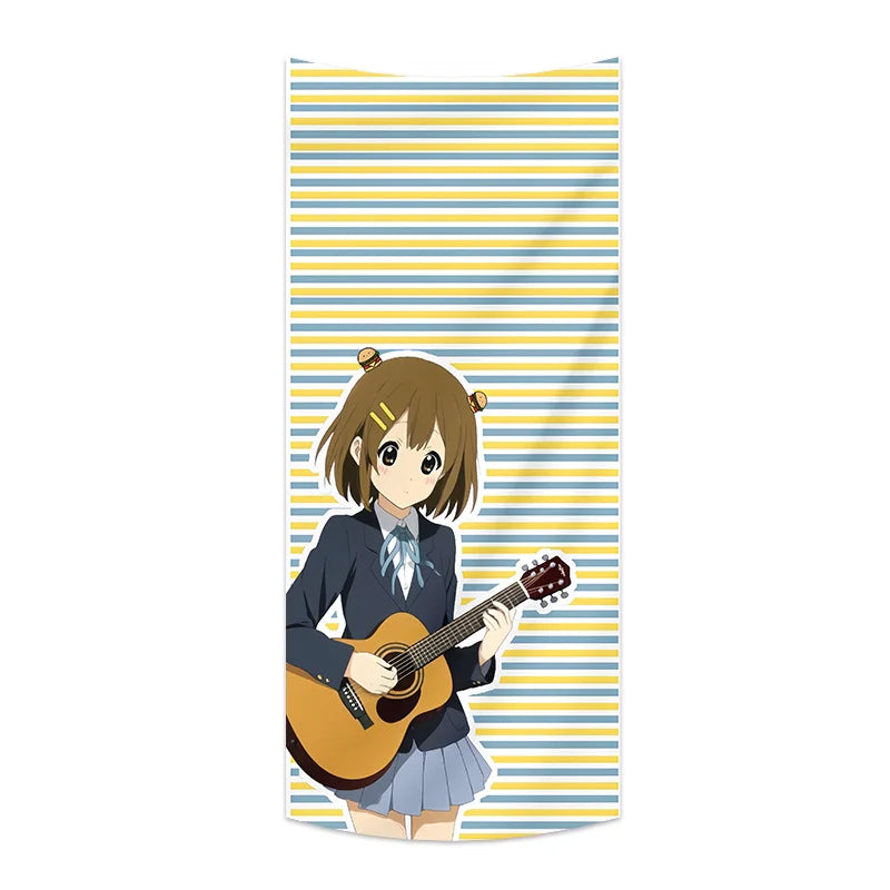 K-On! Tapestry Anime Backdrop Cute Girly Decorative Cloth for Dormitory and Bedroom Wall Decoration & Imperfection Covering