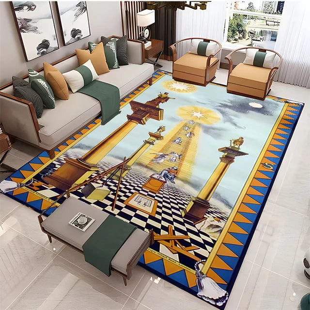 Freemasonry Modern Rugs home capital community freemason area rugs non-slip mats decorative personalized gift carpet door mat