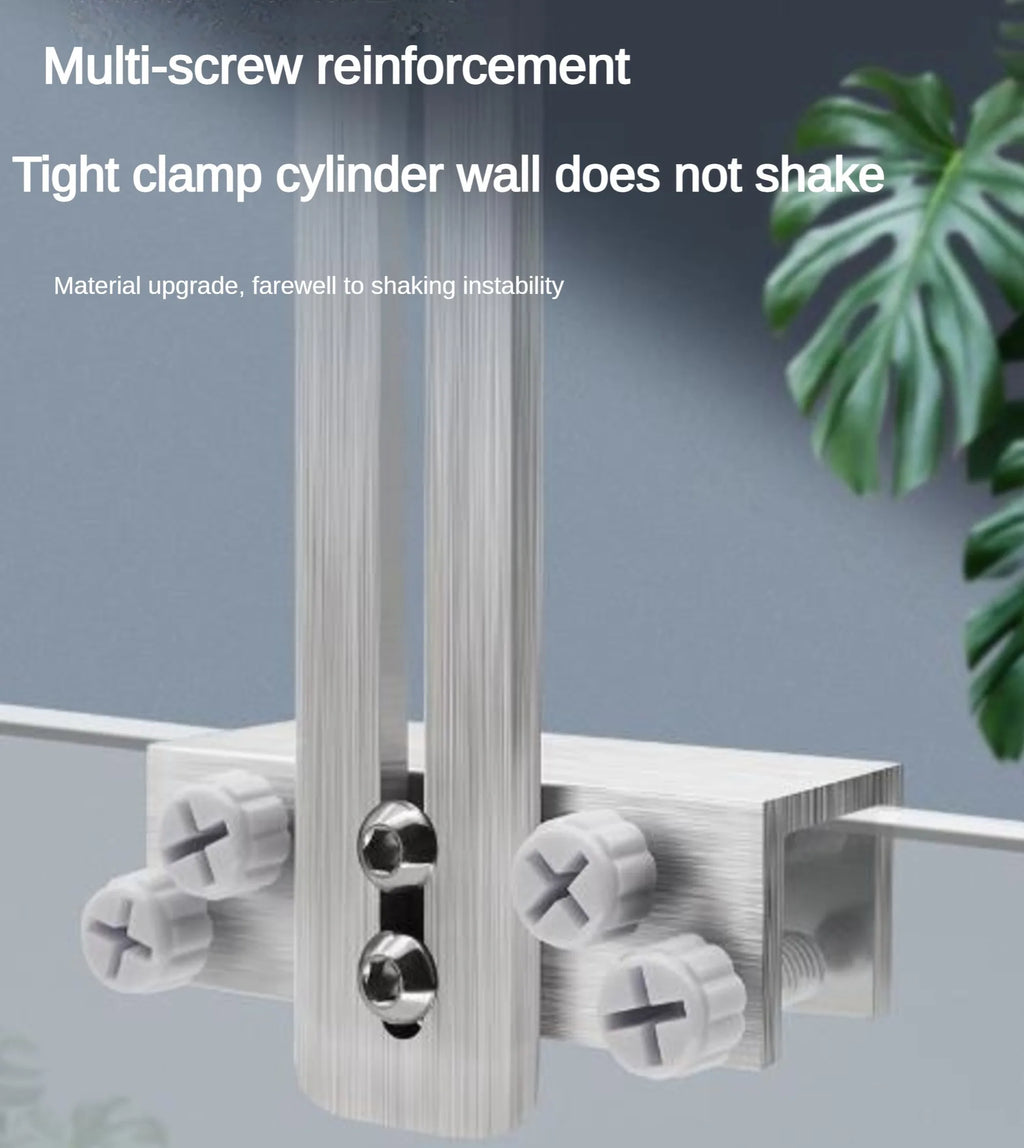 Aluminum Alloy Brushed Fish Tank Light Bracket – Versatile Clamp Mount for Tube, Pendant & Strip Lights