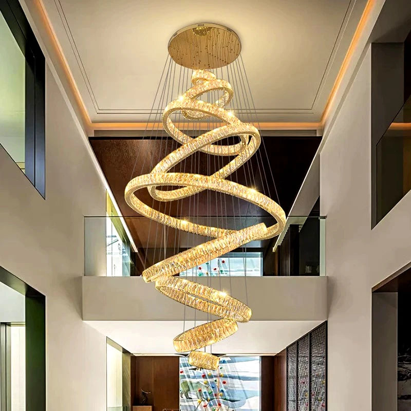 Modern home decor led lights pendant light lamps forstaircase Chandeliers for living room hanging light indoor lighting