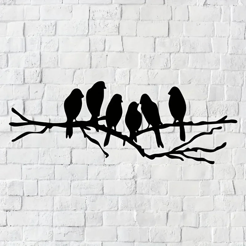 Bird Art On Branches Metal Wall Decor, Modern Wall Decor, Boys And Girls Room Kindergarten Bedroom Decor Lobby Wall Decor