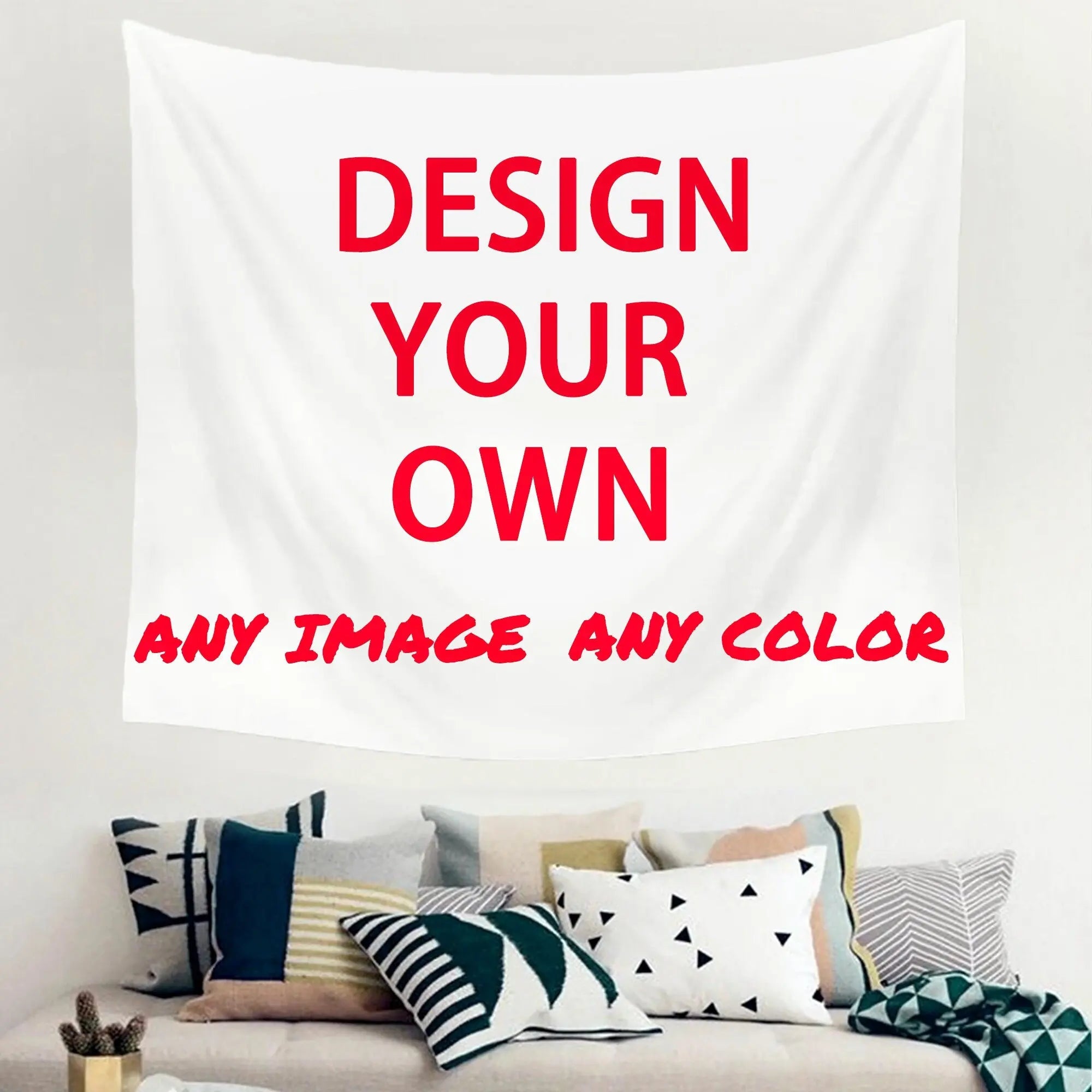 Custom Tapestry Personalized Photo Tapestry Wall Hanging for Bedroom, Living Room & Dorm Decor, Modern Home Wall Art