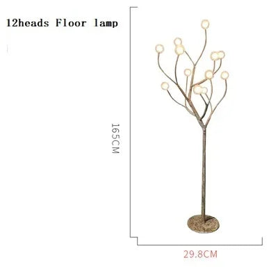 Modern Nordic Retro LED Chandelier For Living Bedroom Tree Branch Art Ceiling Pendant Lights Brown Antique Hanging Lamp Decor Li