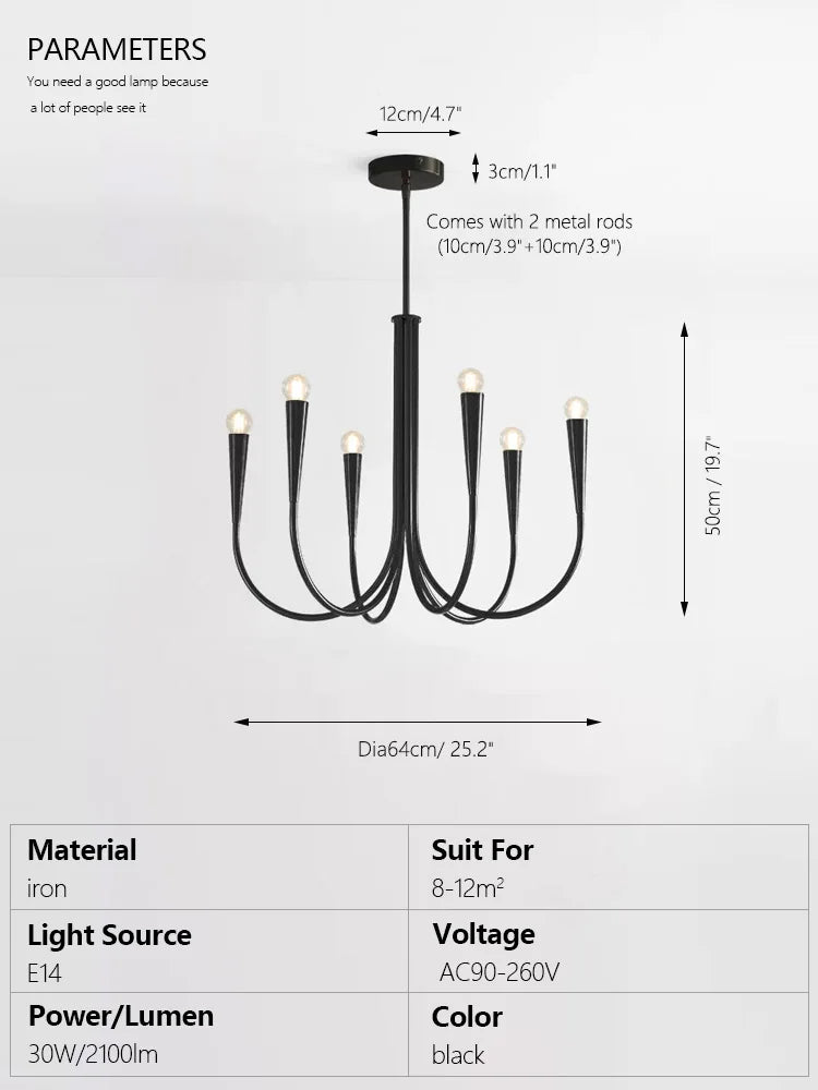 Dining Room Chandelier American Style Living Room Chandelier Living Room Home Decoration Lamp E14 Bulb Room Bedroom Chandelier