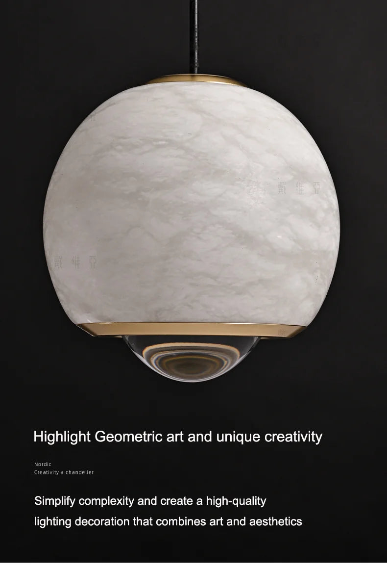 Marble Chandeliers for Dining Room Modern Bedroom Room Hanging Lamps for Ceiling Room Decor Pendant Luxury Living Room Pendant