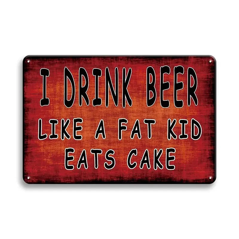 1pc Vintage beer Metal Tin Sign , Vintage Plaque Decor, Wall Art Decor, For Room Decor, Home Decor, Restaurant Decor, Bar Decor,