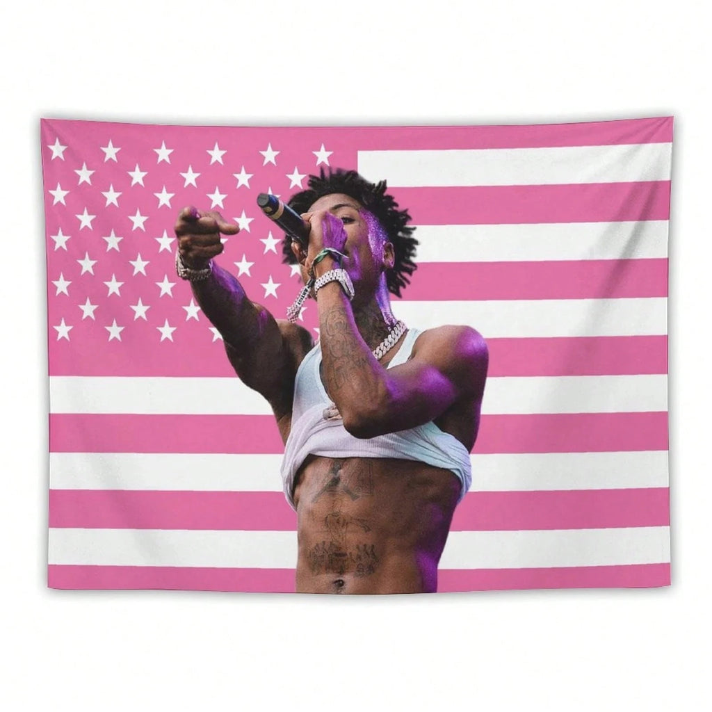 YoungBoy Rapper Tapestry, Music Art Poster Flag for Room Aesthetic, Bedroom, Living Room, Home Office, Dorm & Party Decor