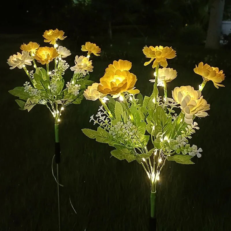 Snow Lotus Lawn Lights Solar Lights Outdoor Lighting Garden Lights Patio Patio Garden Decorative Flower Party Wedding Lights
