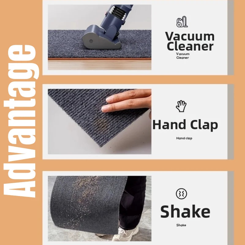 Kitchens Bedroom Rug Water Uptake Home Decor Solid Color Thickened Soundproof Carpet Shock Absorption Silent Floor Mat for Gym