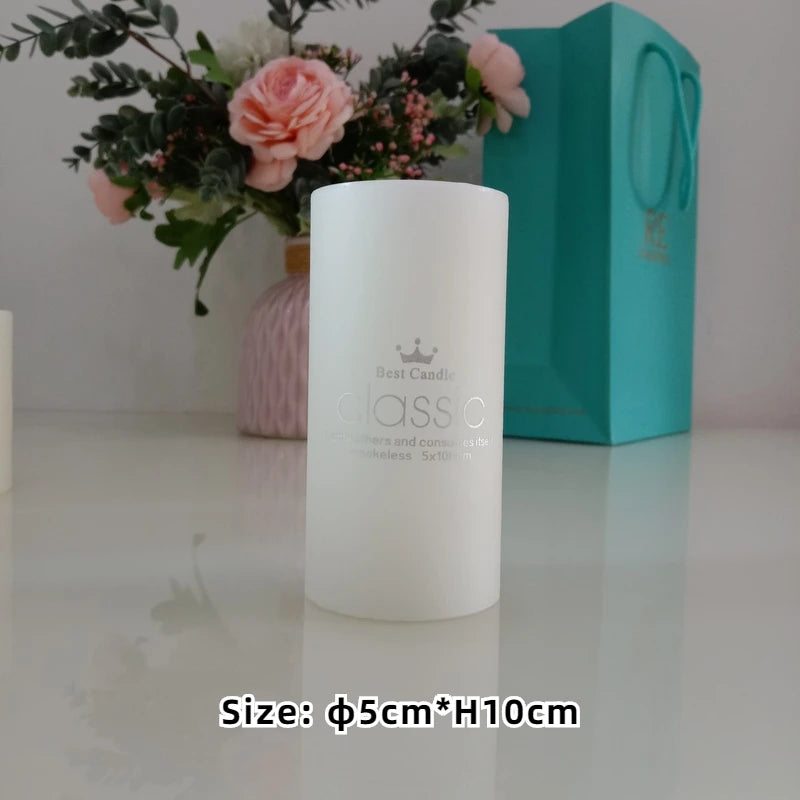 White Pillar Candles for Praying Household Candles for Emergency Nice Home Decor Several Sizes Optional Party Candles