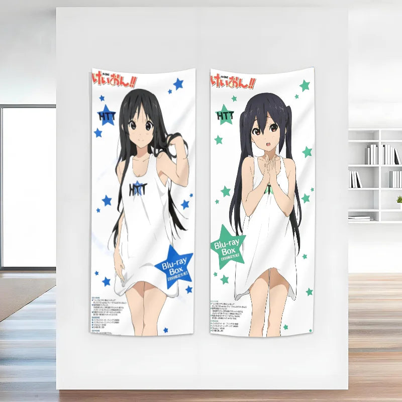 K-On! Tapestry Anime Backdrop Cute Girly Decorative Cloth for Dormitory and Bedroom Wall Decoration & Imperfection Covering