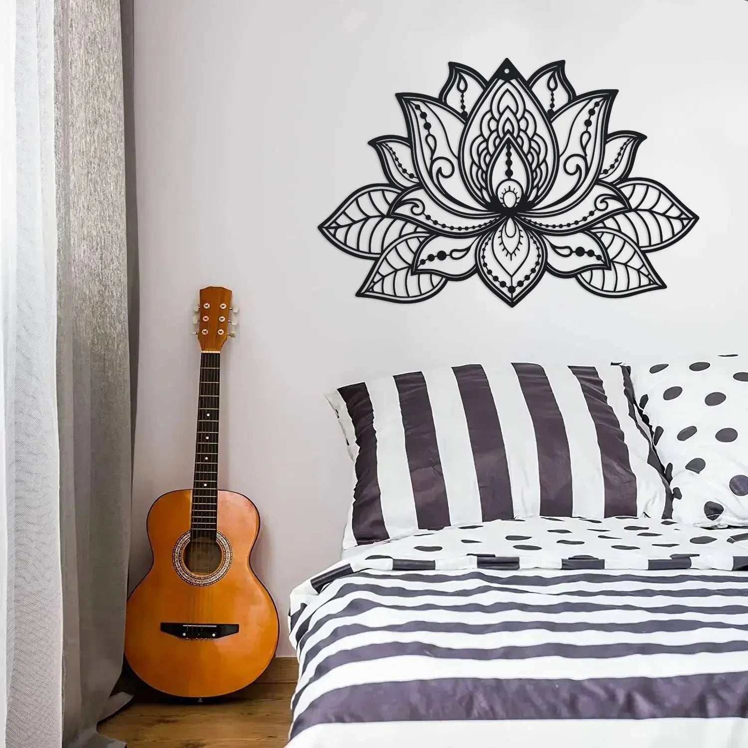 1Pc Metal Lotus Flower Mandala Wall Art, Metal Wall Decor, Meditation Room Decor, Lotus Wall Decor, Zen Decor, Yoga Gifts