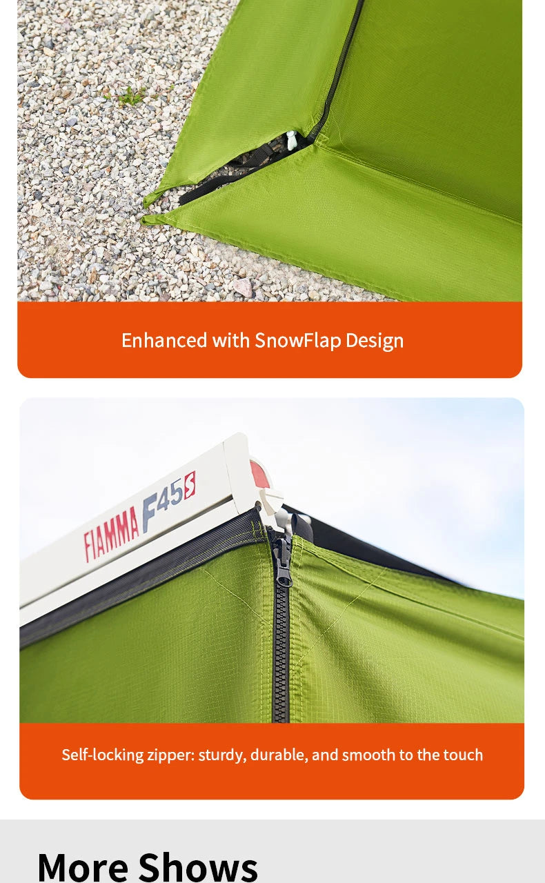 Caravan Awning Tent RV Screen Room Family Room Camper Privacy Room Sunshade Campervan Tent Outdoor Camping Shelter