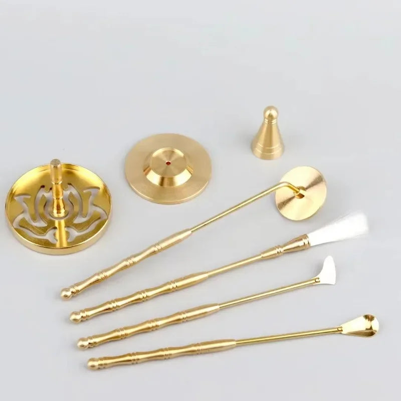 10pcs Brass Incense Tool Starter Set Home Room/bedroom/living Room/study/office/tea Room/Yoga Room/Hotel Seal Incense Supplies