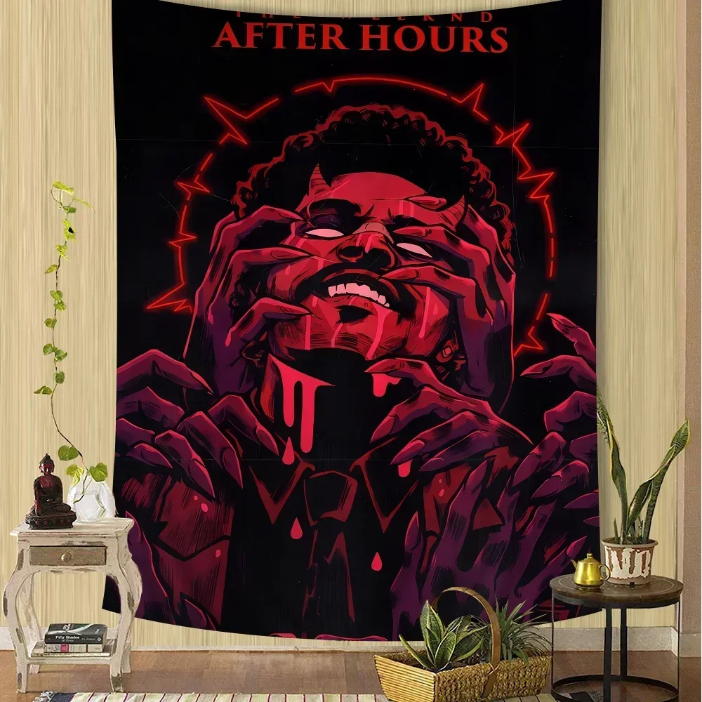 The Weeknd Tapestry Art Printing Art Science Fiction Room Home Decor Wall Art Decor