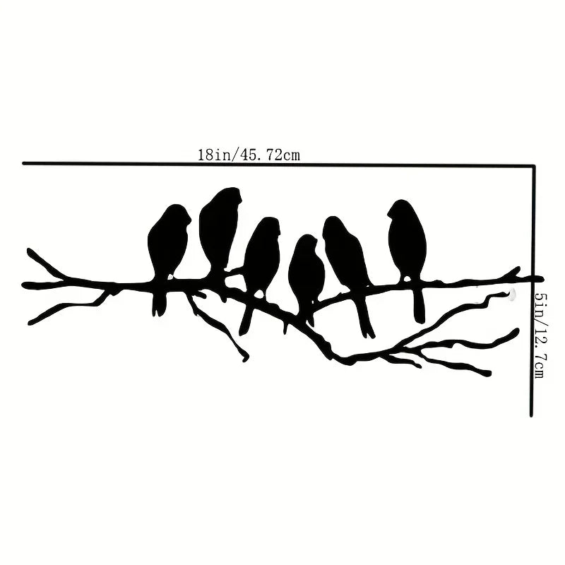 Bird Art On Branches Metal Wall Decor, Modern Wall Decor, Boys And Girls Room Kindergarten Bedroom Decor Lobby Wall Decor