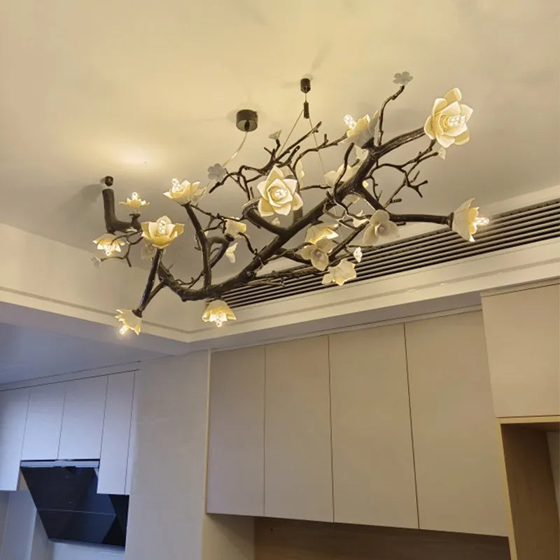 Nordic Branch LED Chandelier for Living Dining Room Coffee Tables Kitchen Bedroom Pendant Light Home Decor Lusters Luminaires