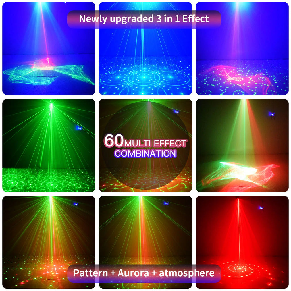 Party Lights DJ Disco Lights Remote Control Northern Lights Projection Lights Strobe Lights Family Party Decorative Lights