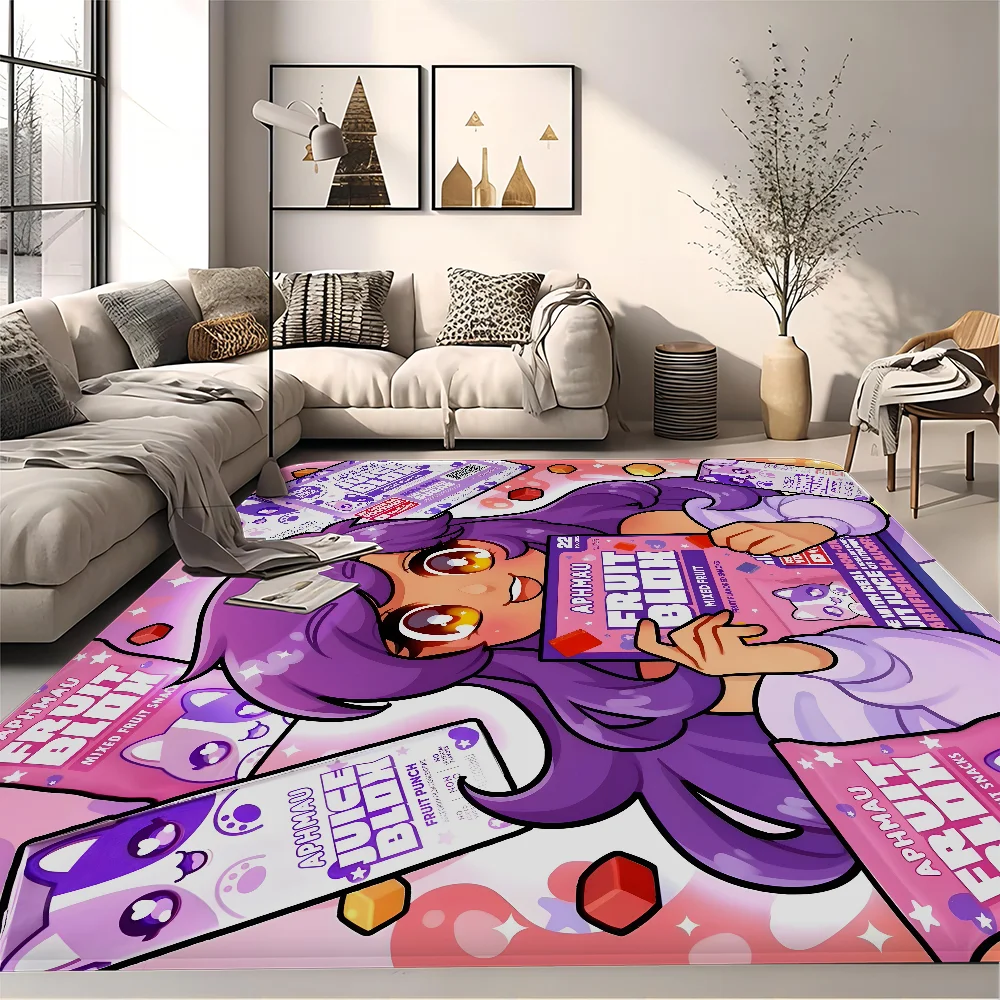 Cute Aphmau with Wings Long Rugs Cheaper Anti-slip Modern Living Room Balcony Printed Bedside Area Rugs
