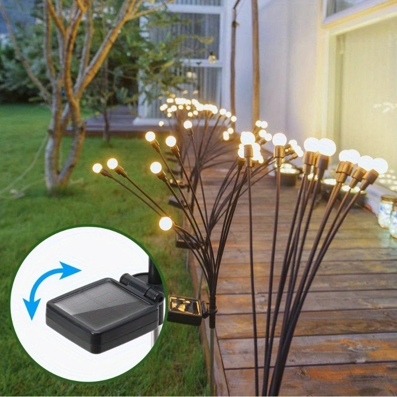 Solar outdoor lights, firefly lights, courtyard lights, ambient lights, garden decoration lights, waterproof lawn lights