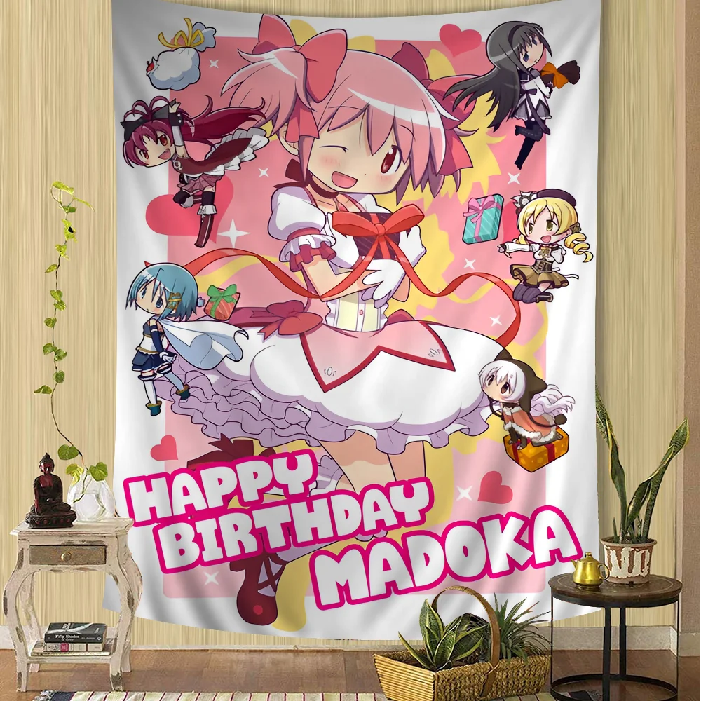 VIKAMA Magical Girl Tapestry Bohemian Tapestry Tarot Hippie Tapestry Dormitory Japanese Tapestry Wall Decoration