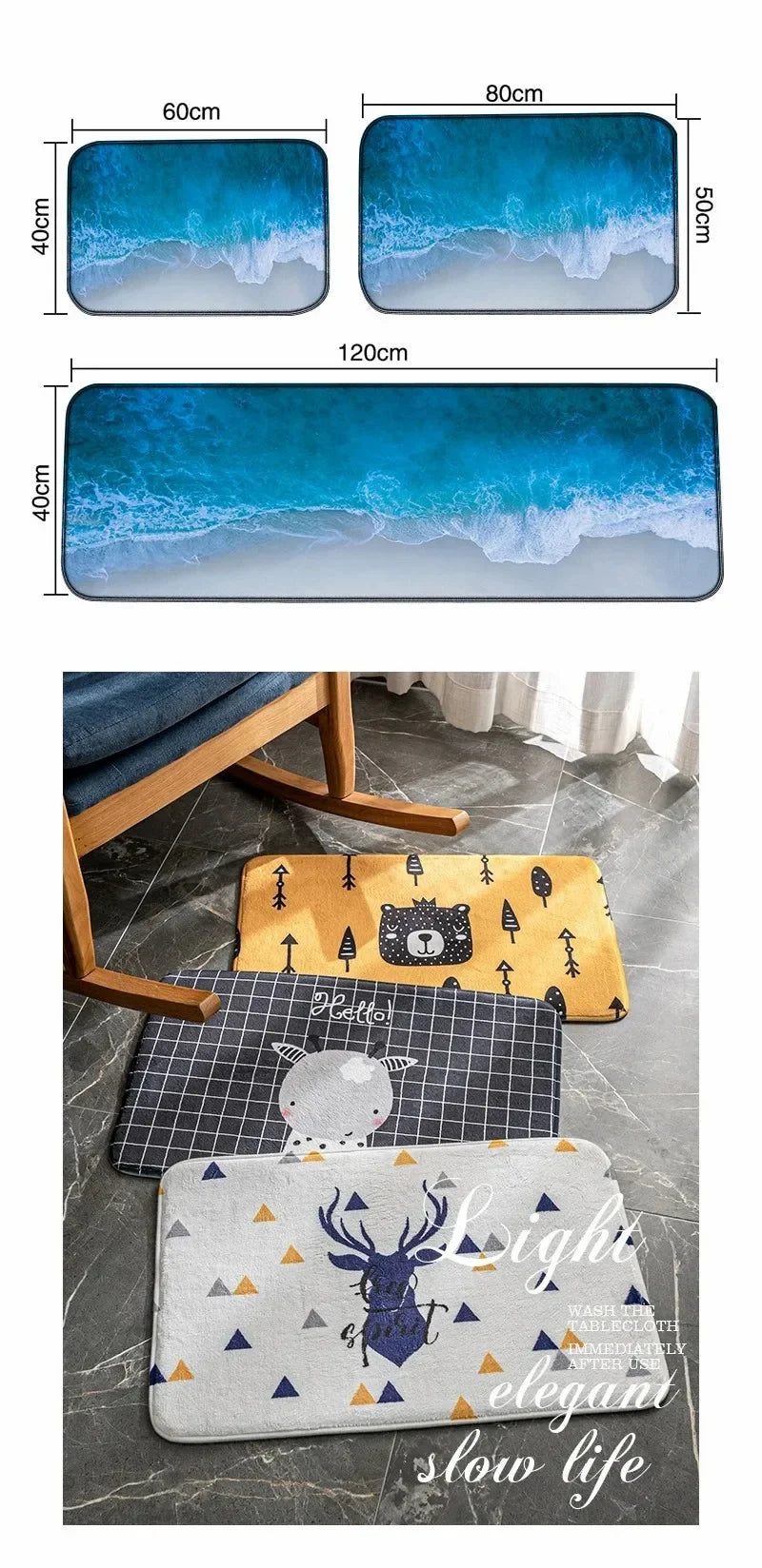Classic motorcycle display rugs, garage floor mats, racing motorcycle mats, bedroom rugs, non-slip floor decorative rugs