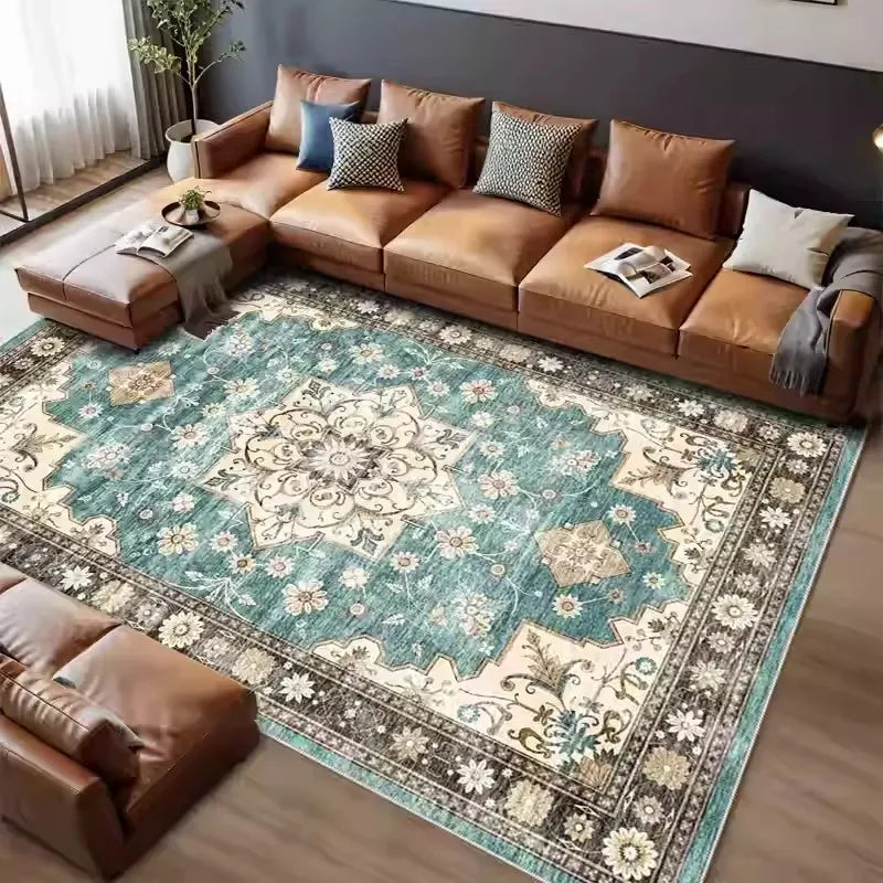 Traditional Oriental Area Rug Geometric Distressed Living Room Kitchen Dining Area Rugs Ethnic Soft Bedroom Rugs Kitchen Rugs