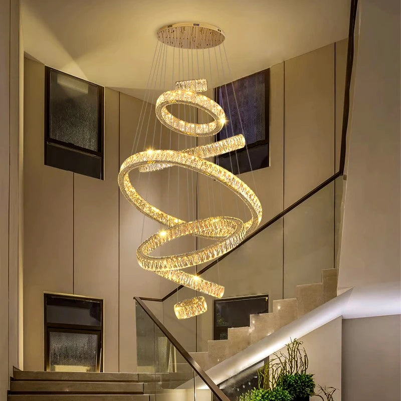 Modern home decor led lights pendant light lamps forstaircase Chandeliers for living room hanging light indoor lighting