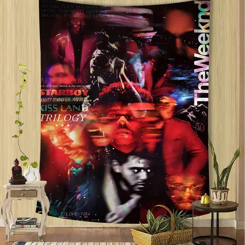 The Weeknd Tapestry Art Printing Art Science Fiction Room Home Decor Wall Art Decor