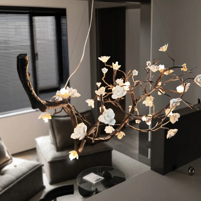 Nordic Branch LED Chandelier for Living Dining Room Coffee Tables Kitchen Bedroom Pendant Light Home Decor Lusters Luminaires