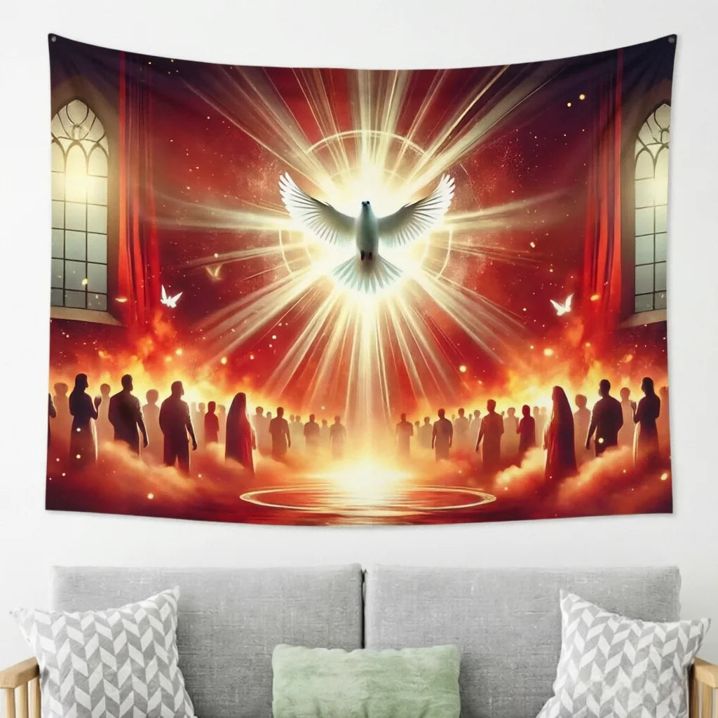 1pc Sacred Themed Tapestry, Classic Religious Style Art Decor, Perfect for Chapel, Sacred Events and Home Interior Decor