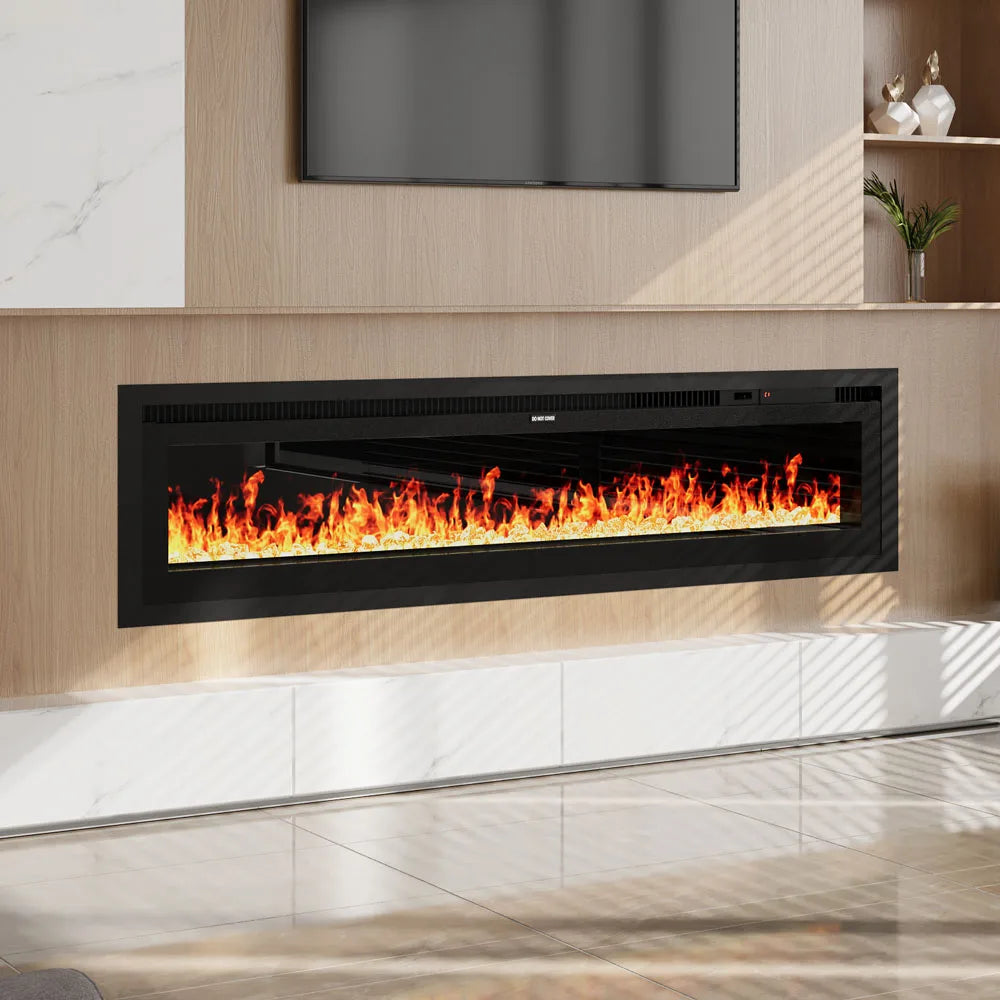 【Breeins】Electrical Fireplace with Remote, Home Decor 12 Vibrant Flame Colours, Adjustable Heating Modes, and Safety Features