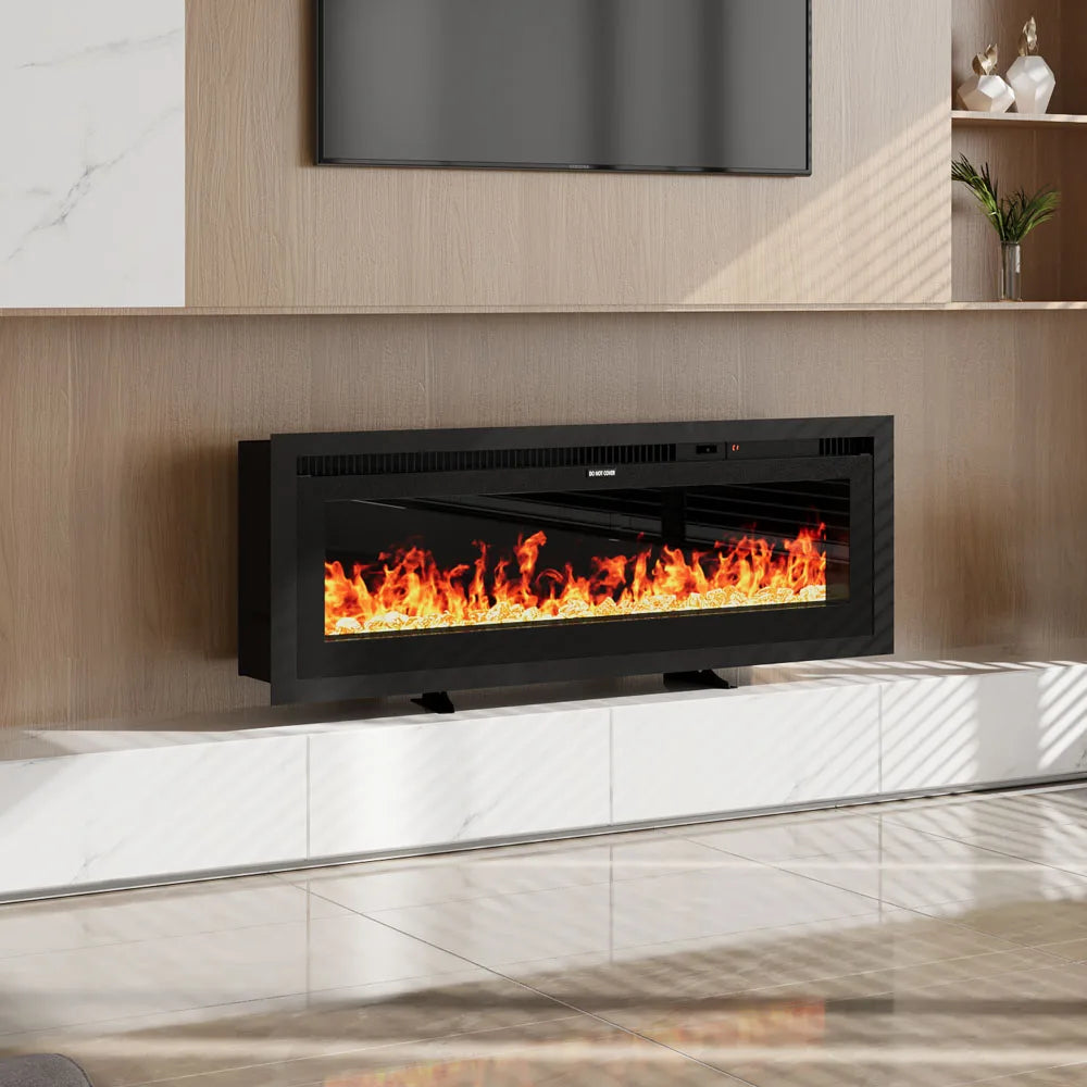【Breeins】Electrical Fireplace with Remote, Home Decor 12 Vibrant Flame Colours, Adjustable Heating Modes, and Safety Features