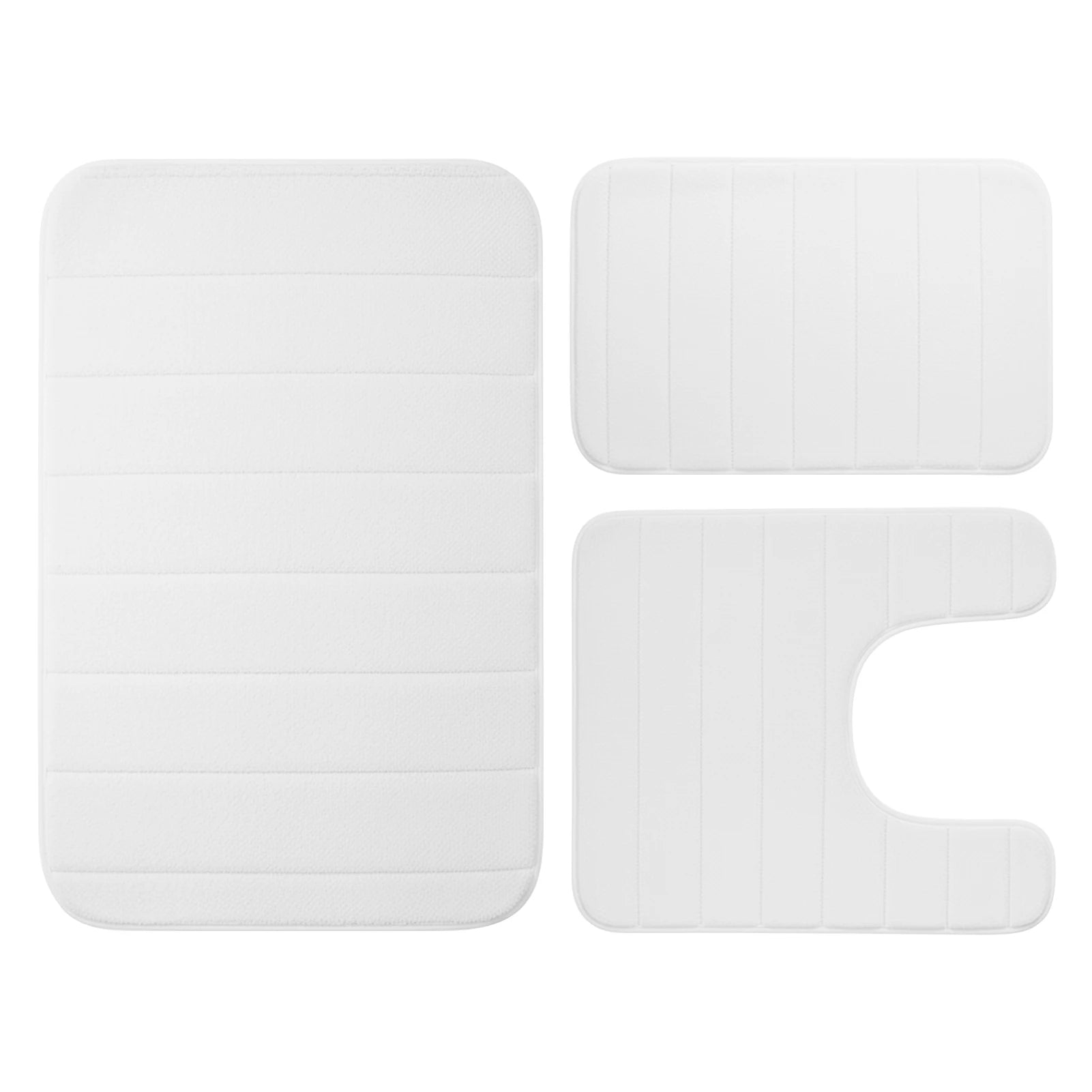 3 Pieces Memory Foam Bath Rugs Absorbent Bathroom Rugs Non-Slip Washable Bathroom Mats Bath Mats for Bathroom Floor Rugs Carpets