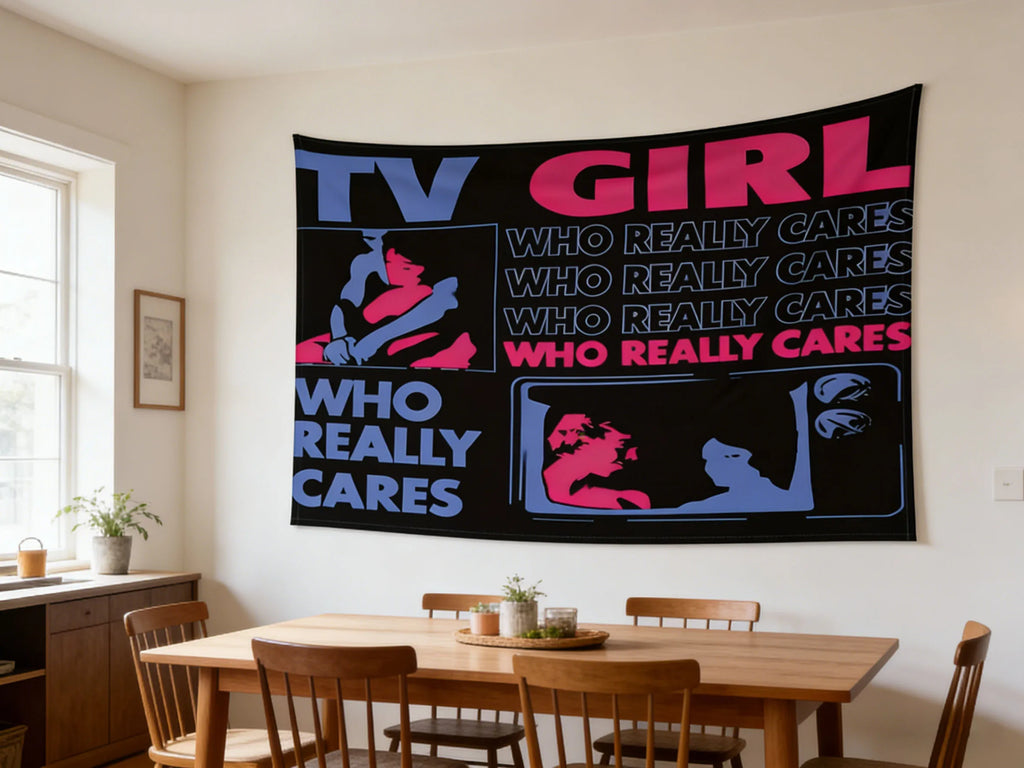 TV GIRL Tapestry Bohemian Style Tapestry Suitable For Various Festivals Bedroom Dormitory and Party Aesthetic Wall Hanging Decor