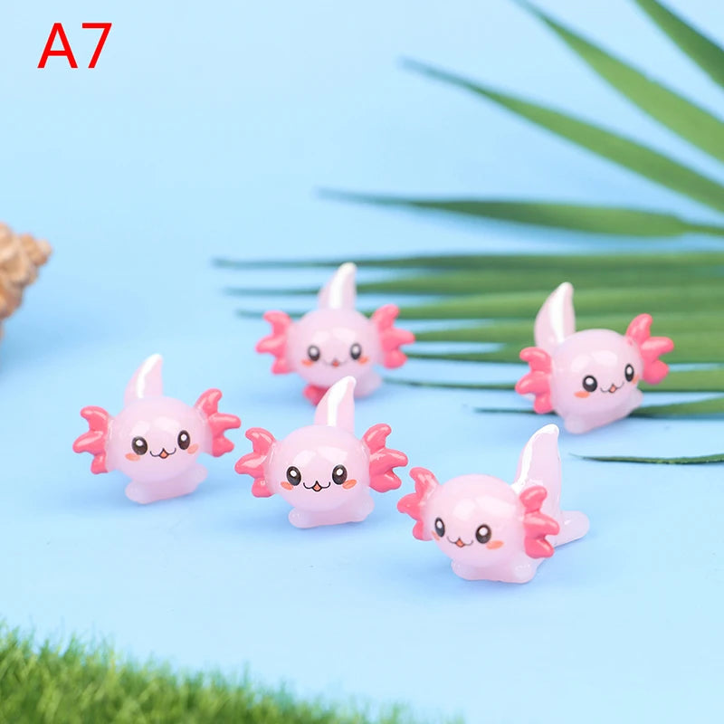 1-6pc Shark Seahorse Fish Miniature Figures Decorative Mini ocean Fairy Garden Animal Moss Micro Landscape Ornaments Resin decor