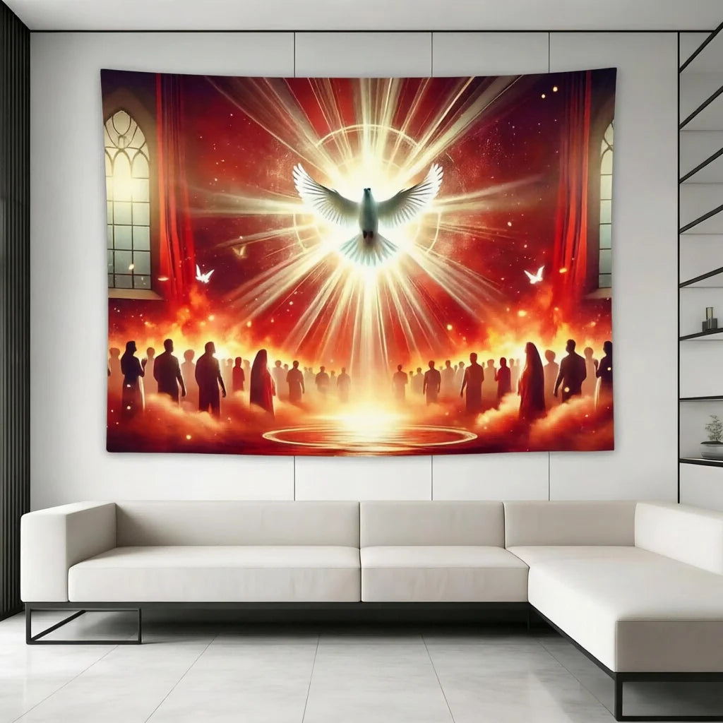 1pc Sacred Themed Tapestry, Classic Religious Style Art Decor, Perfect for Chapel, Sacred Events and Home Interior Decor