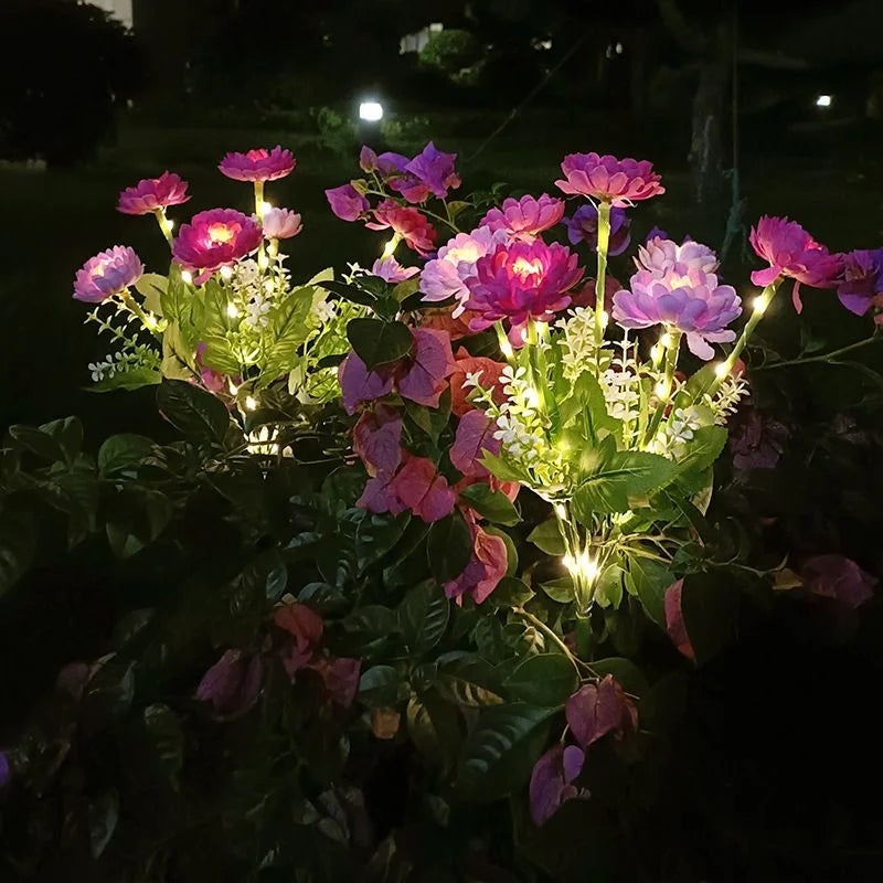 Snow Lotus Lawn Lights Solar Lights Outdoor Lighting Garden Lights Patio Patio Garden Decorative Flower Party Wedding Lights