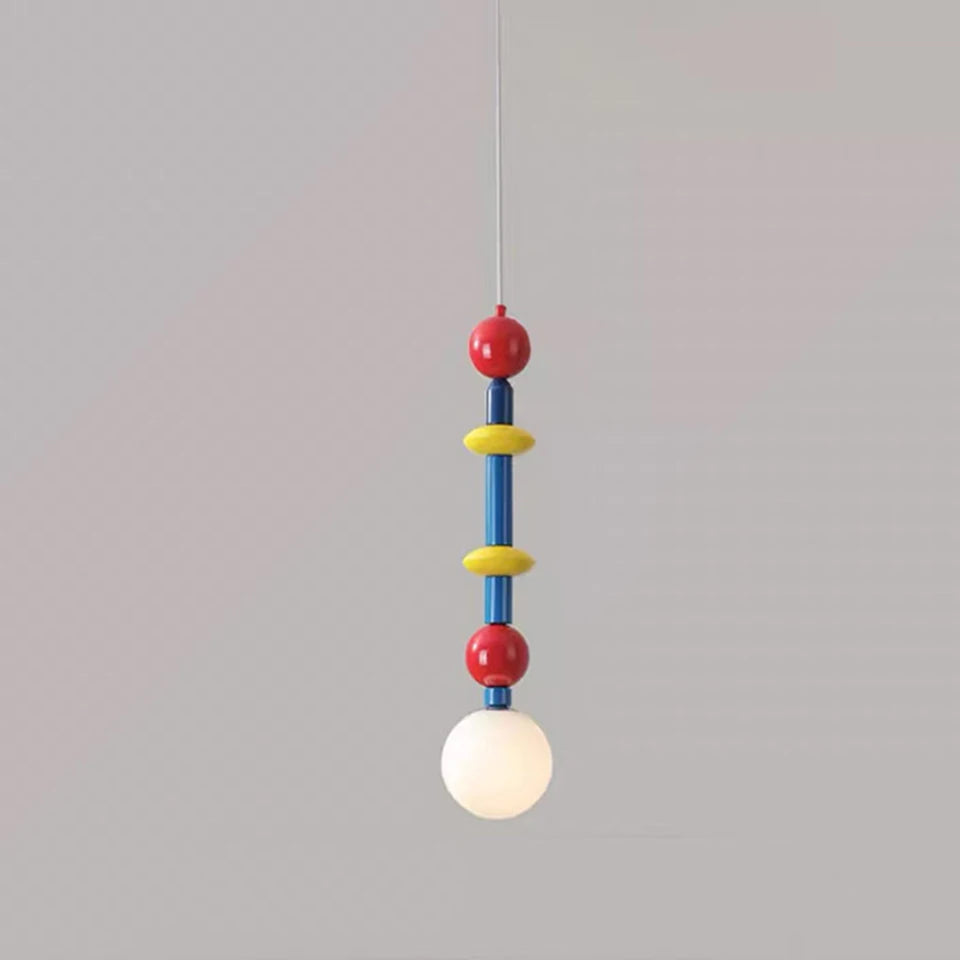 Nordic Macaron Pendant Lamp Memphis Room Pendant Light Designer Creative Glass Ceiling Lamp Children's Room Living Room Lights