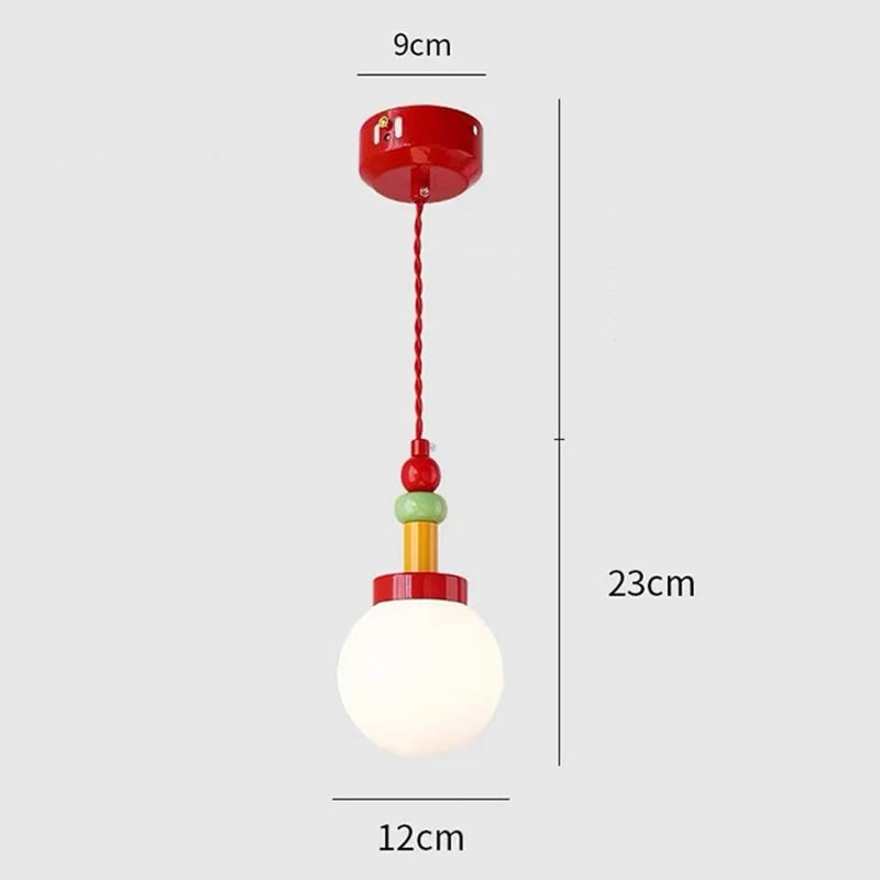 Nordic Macaron Pendant Lamp Memphis Room Pendant Light Designer Creative Glass Ceiling Lamp Children's Room Living Room Lights