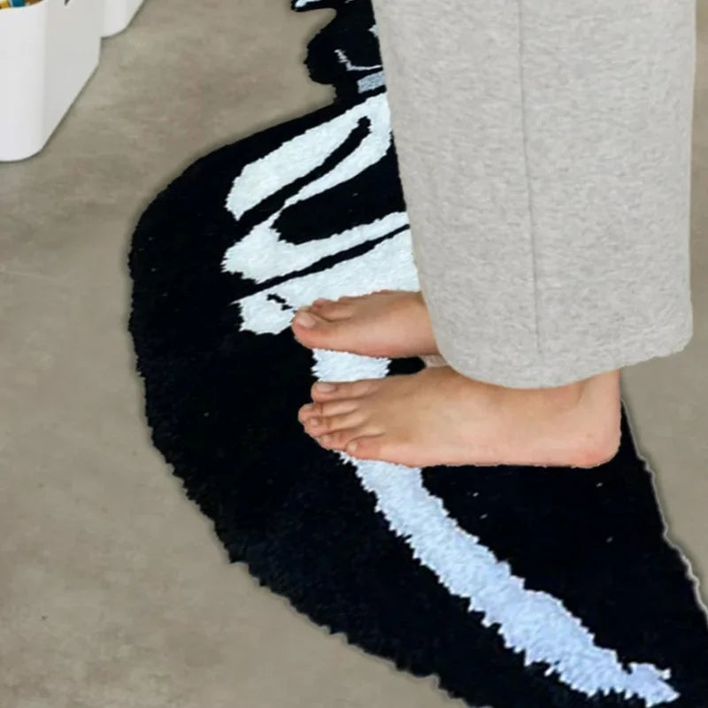 Skull Knife Carpet Horror Scary Scream Bedside Rug Wear Resistant Cashmere Home Welcome Decor 88.9CM