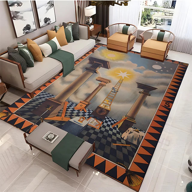 Freemasonry Modern Rugs home capital community freemason area rugs non-slip mats decorative personalized gift carpet door mat