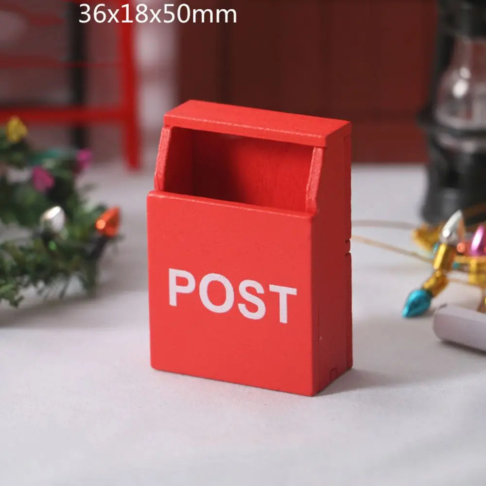 Dollhouse 1:12 1:6 Courtyard Decor Decoration Crafts Simulation Ladder Mini Mailbox Wooden Door Christmas Decoration